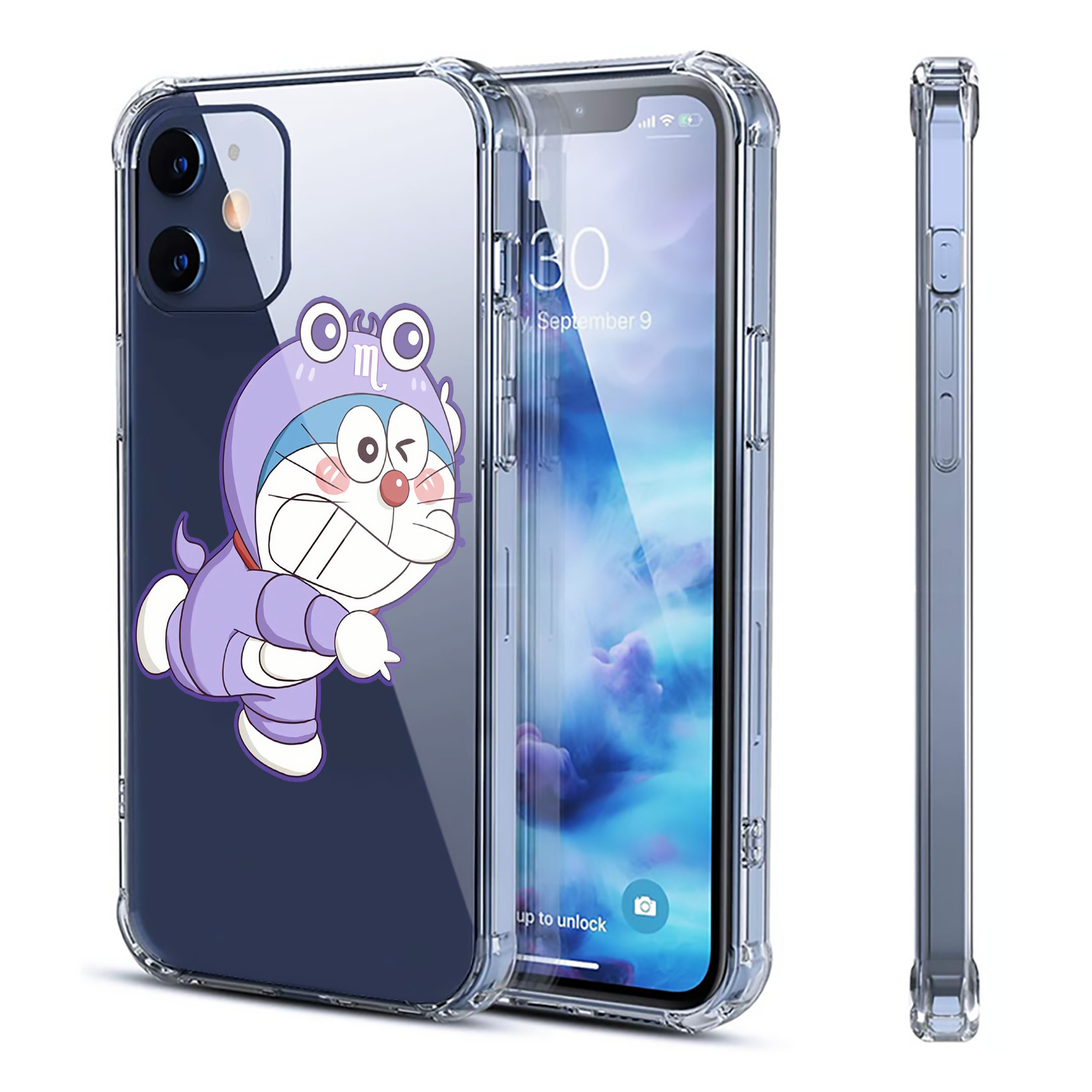 （画像用） ドラえもん Doraemon 【iPhone 12シリーズ対応】透明スマホケース（クリアソフトケース）